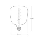 Decorative LED filament bulb - Copper - E27 D140 - Dimmable - 4W - 1800K