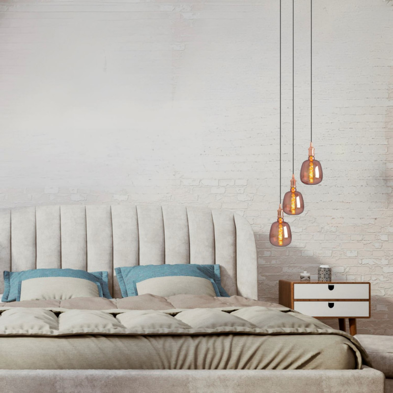 Decorative LED filament bulb - Copper - E27 D140 - Dimmable - 4W - 1800K