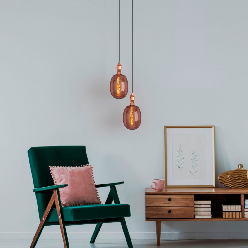Decorative LED filament bulb - Blue - E27 T170 - Dimmable - 4W - 4200K