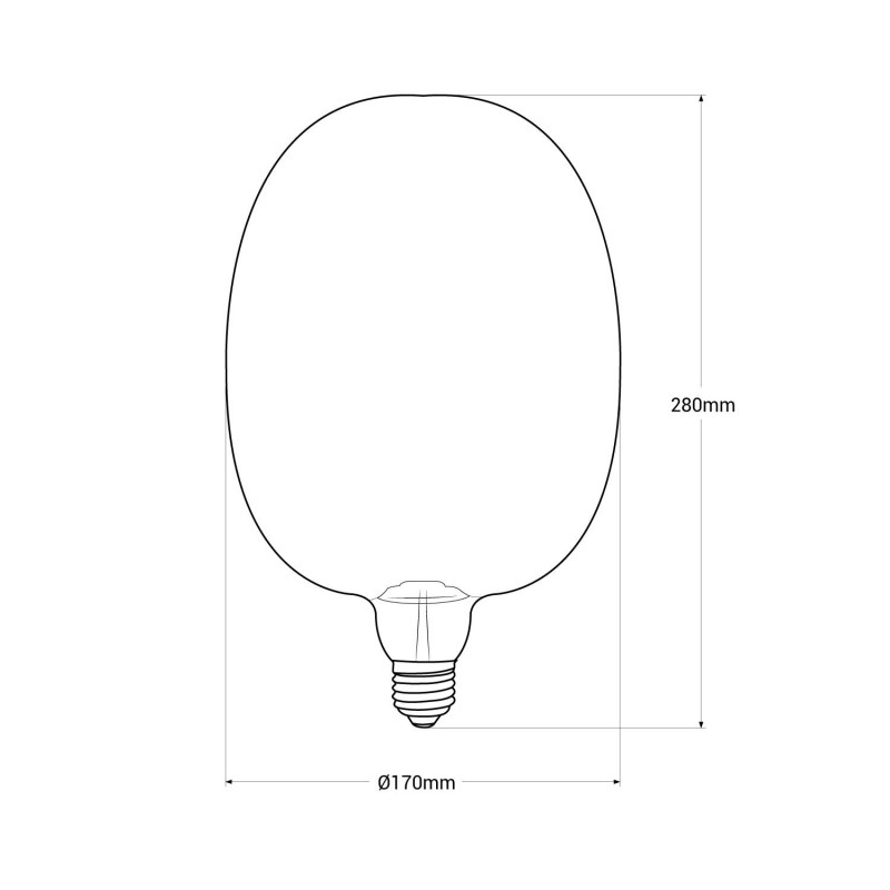 Decorative LED filament bulb - Blue - E27 T170 - Dimmable - 4W - 4200K