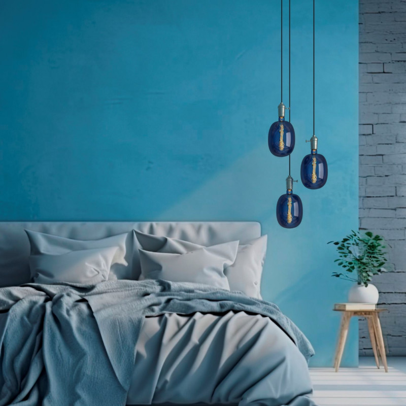 Decorative LED filament bulb - Blue - E27 T170 - Dimmable - 4W - 4200K