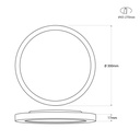 Outdoor LED CCT ceiling light - 24W - Ø30cm - 2300lm - IP44