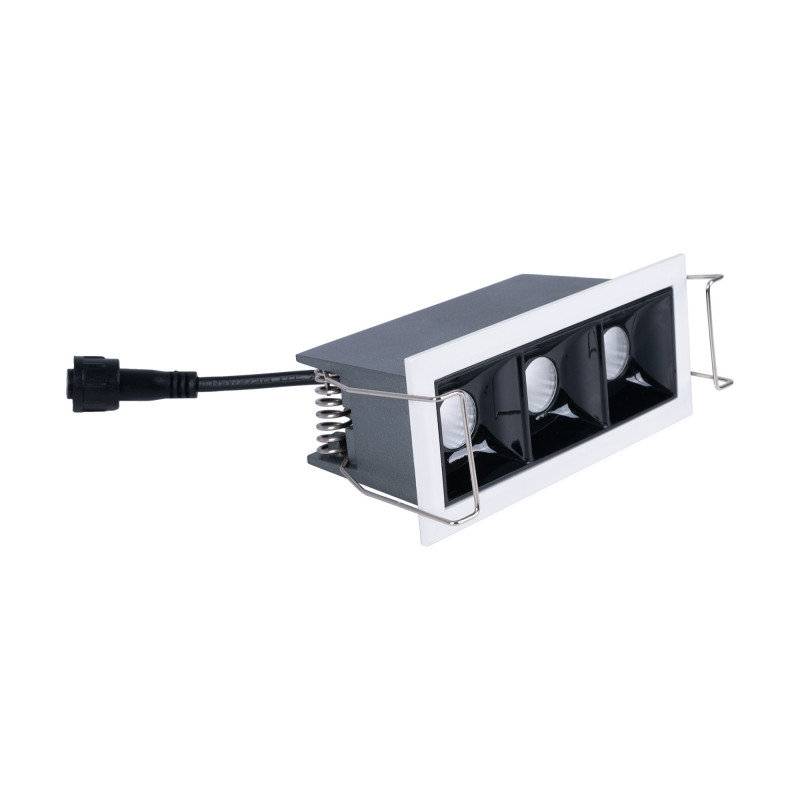 Recessed triple LED downlight - 6W - UGR18 - CRI90 - OSRAM Chip - Black