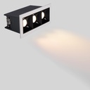 Recessed triple LED downlight - 6W - UGR18 - CRI90 - OSRAM Chip - Black
