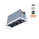 Recessed triple LED downlight - 6W - UGR18 - CRI90 - OSRAM Chip - Black