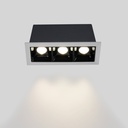Recessed triple LED downlight - 6W - UGR18 - CRI90 - OSRAM Chip - Black