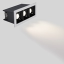 Recessed triple LED downlight - 6W - UGR18 - CRI90 - OSRAM Chip - Black