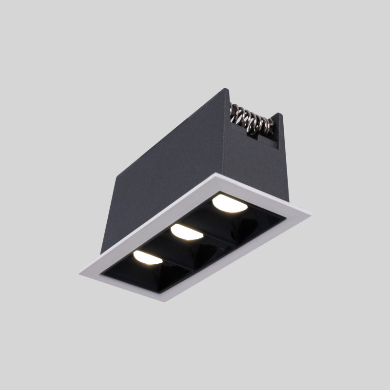 Recessed triple LED downlight - 6W - UGR18 - CRI90 - OSRAM Chip - Black