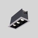 Recessed triple LED downlight - 6W - UGR18 - CRI90 - OSRAM Chip - Black