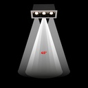 Recessed triple LED downlight - 6W - UGR18 - CRI90 - OSRAM Chip - Black