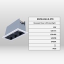 Recessed triple LED downlight - 6W - UGR18 - CRI90 - OSRAM Chip - Black