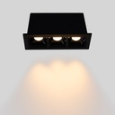 Recessed triple LED downlight - 6W - UGR18 - CRI90 - OSRAM Chip - Black