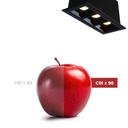 Recessed triple LED downlight - 6W - UGR18 - CRI90 - OSRAM Chip - Black