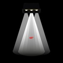 Recessed triple LED downlight - 6W - UGR18 - CRI90 - OSRAM Chip - Black