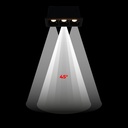 Recessed triple LED downlight - 6W - UGR18 - CRI90 - OSRAM Chip - Black