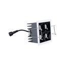 Recessed square LED downlight - 8W - 4 Spotlights - UGR18 - CRI90 - OSRAM Chip - Black