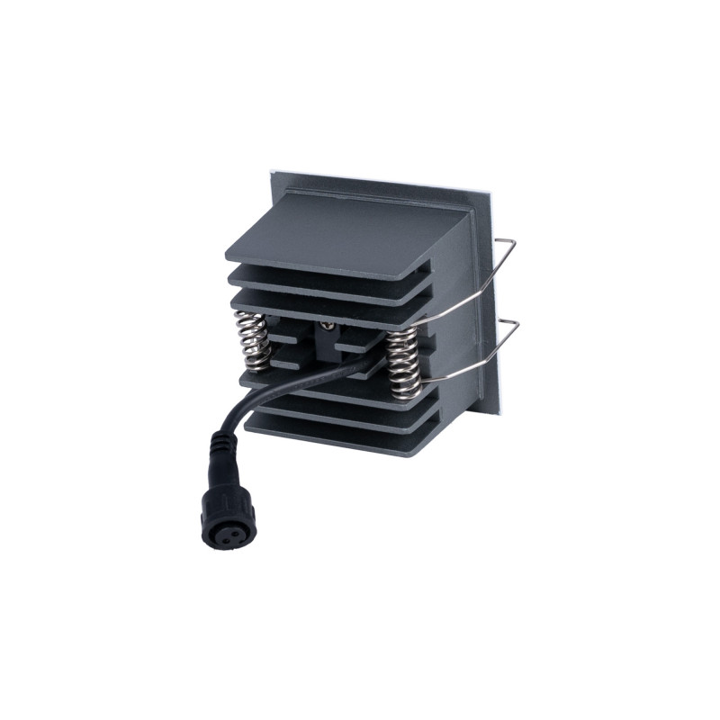 Recessed square LED downlight - 8W - 4 Spotlights - UGR18 - CRI90 - OSRAM Chip - Black