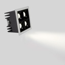 Recessed square LED downlight - 8W - 4 Spotlights - UGR18 - CRI90 - OSRAM Chip - Black