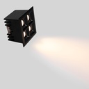 Recessed square LED downlight - 8W - 4 Spotlights - UGR18 - CRI90 - OSRAM Chip - Black