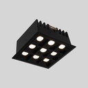 Recessed square LED downlight - 18W - 9 Spotlights - UGR18 - CRI90 - OSRAM Chip - White