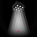 Recessed square LED downlight - 18W - 9 Spotlights - UGR18 - CRI90 - OSRAM Chip - White