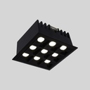 Recessed square LED downlight - 18W - 9 Spotlights - UGR18 - CRI90 - OSRAM Chip - White