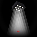 Recessed square LED downlight - 18W - 9 Spotlights - UGR18 - CRI90 - OSRAM Chip - White