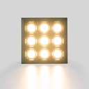Recessed square LED downlight - 18W - 9 Spotlights - UGR18 - CRI90 - OSRAM Chip - White
