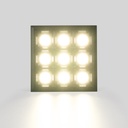 Recessed square LED downlight - 18W - 9 Spotlights - UGR18 - CRI90 - OSRAM Chip - White