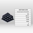 Recessed square LED downlight - 18W - 9 Spotlights - UGR18 - CRI90 - OSRAM Chip - White