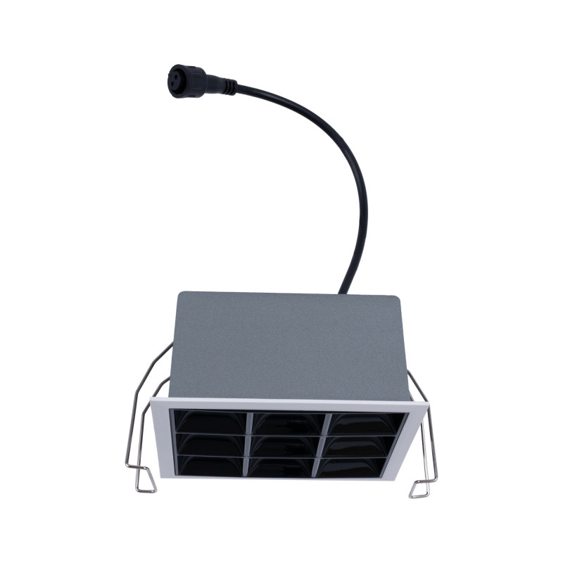Recessed square LED downlight - 18W - 9 Spotlights - UGR18 - CRI90 - OSRAM Chip - White