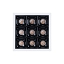 Recessed square LED downlight - 18W - 9 Spotlights - UGR18 - CRI90 - OSRAM Chip - White