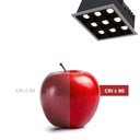 Recessed square LED downlight - 18W - 9 Spotlights - UGR18 - CRI90 - OSRAM Chip - White