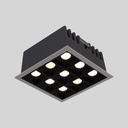 Recessed square LED downlight - 18W - 9 Spotlights - UGR18 - CRI90 - OSRAM Chip - White