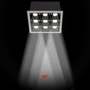 Recessed square LED downlight - 18W - 9 Spotlights - UGR18 - CRI90 - OSRAM Chip - White