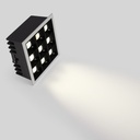 Recessed square LED downlight - 18W - 9 Spotlights - UGR18 - CRI90 - OSRAM Chip - White