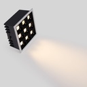Recessed square LED downlight - 18W - 9 Spotlights - UGR18 - CRI90 - OSRAM Chip - White