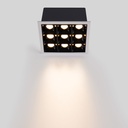 Recessed square LED downlight - 18W - 9 Spotlights - UGR18 - CRI90 - OSRAM Chip - White