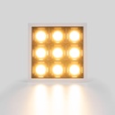 Recessed square LED downlight - 18W - 9 Spotlights - UGR18 - CRI90 - OSRAM Chip - White