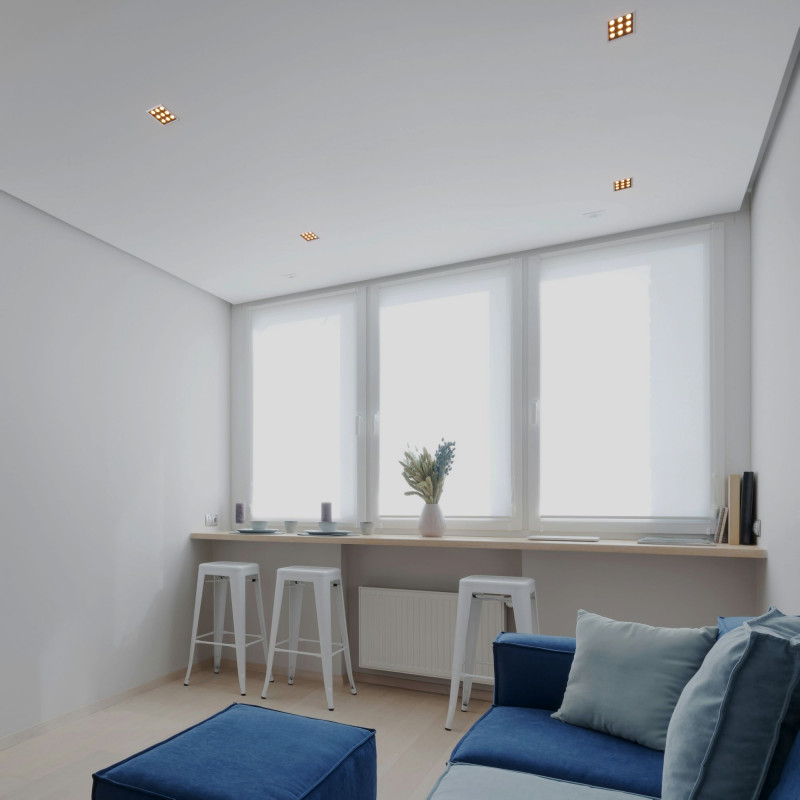 Recessed square LED downlight - 18W - 9 Spotlights - UGR18 - CRI90 - OSRAM Chip - White