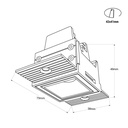 Recessed/trimless linear LED spotlight for plasterboard - 2W - UGR18 - CRI90 - Black