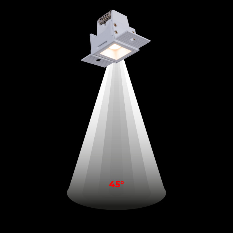 Recessed/trimless linear LED spotlight for plasterboard - 2W - UGR18 - CRI90 - Black