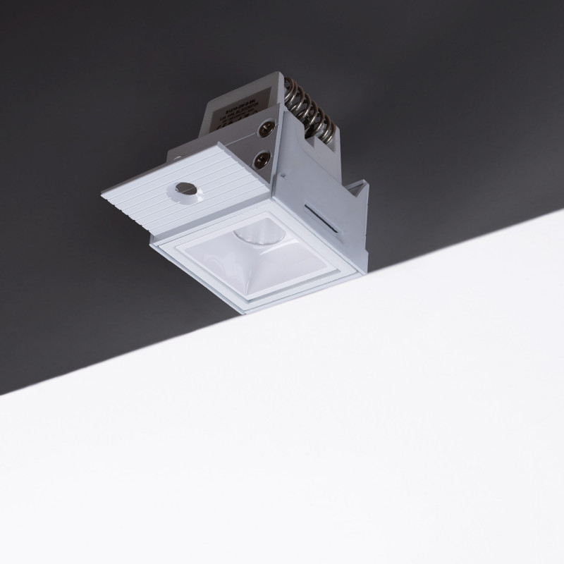 Recessed/trimless linear LED spotlight for plasterboard - 2W - UGR18 - CRI90 - Black