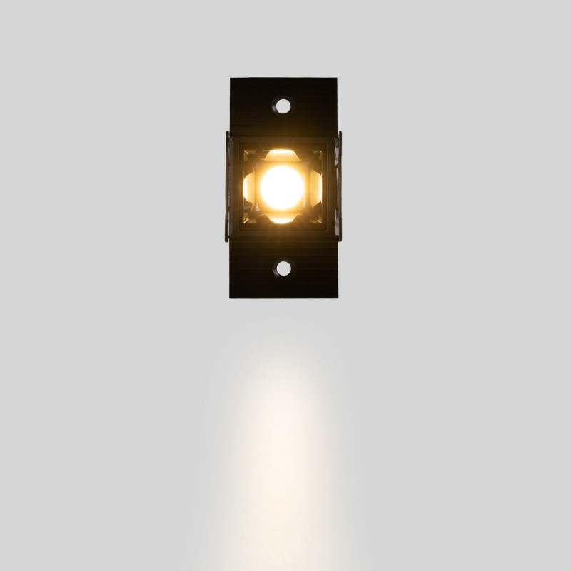 Recessed/trimless linear LED spotlight for plasterboard - 2W - UGR18 - CRI90 - Black