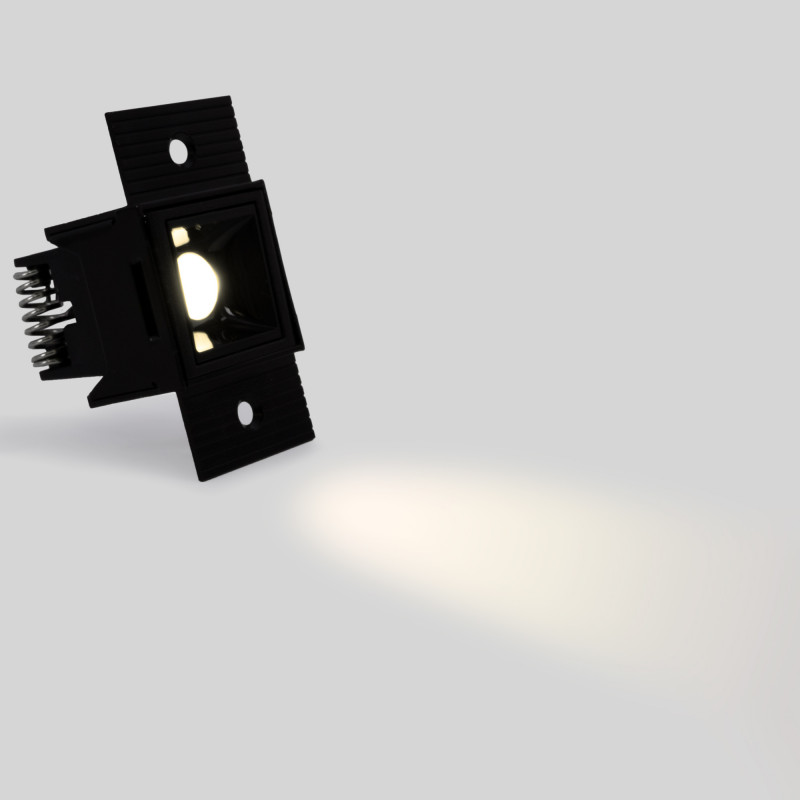 Recessed/trimless linear LED spotlight for plasterboard - 2W - UGR18 - CRI90 - Black