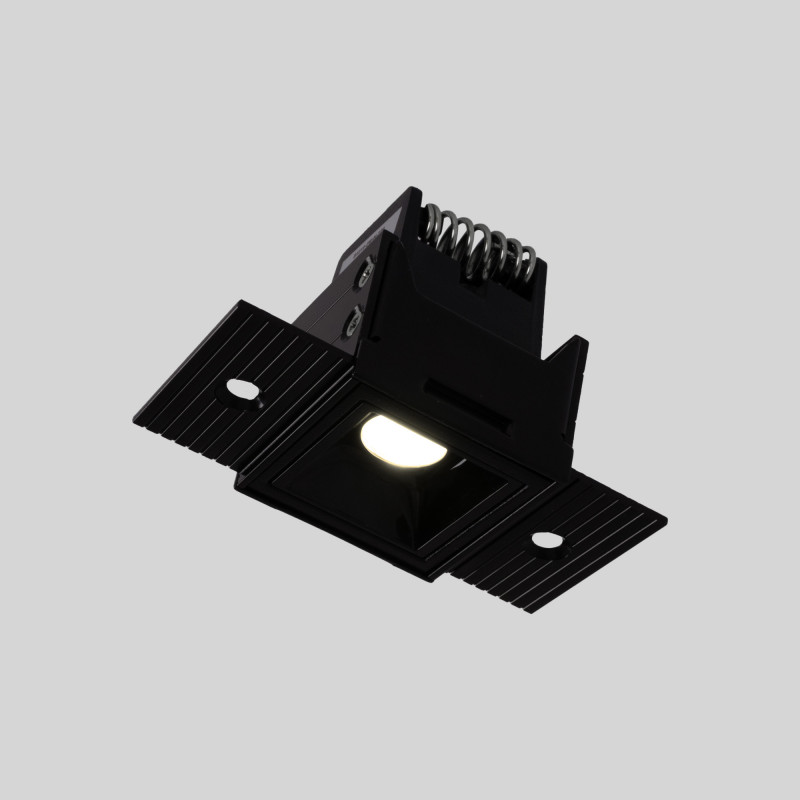 Recessed/trimless linear LED spotlight for plasterboard - 2W - UGR18 - CRI90 - Black