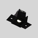 Recessed/trimless linear LED spotlight for plasterboard - 2W - UGR18 - CRI90 - Black