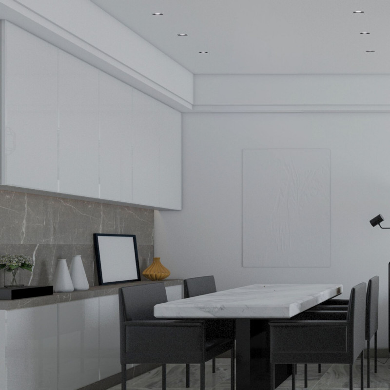Recessed/trimless linear LED spotlight for plasterboard - 2W - UGR18 - CRI90 - Black