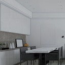 Recessed/trimless linear LED spotlight for plasterboard - 2W - UGR18 - CRI90 - Black