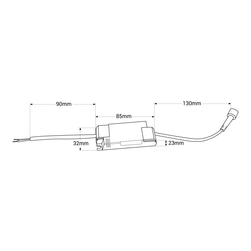 Recessed/trimless linear LED spotlight for plasterboard - 4W - UGR18 - CRI90 - Black